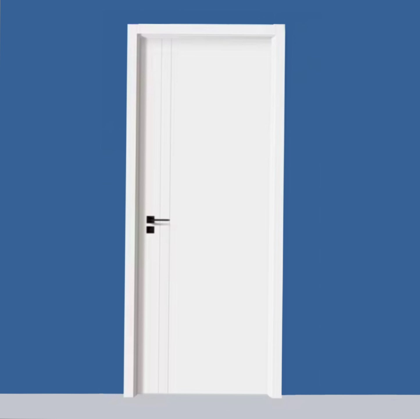White PVC Hinged Door including Handle 210 x 80 cm