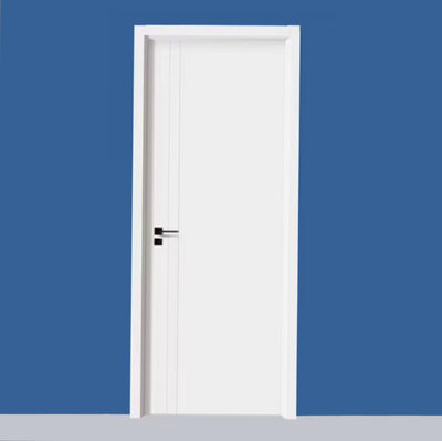 White PVC Hinged Door including Handle 210 x 80 cm