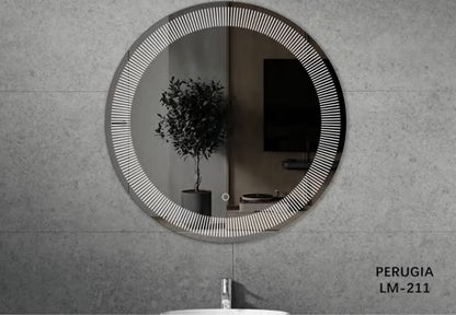 PERUGIA Round Mirror With LED Back Light