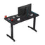 Black Carbon Fiber Surface RGB LED Gaming Desk