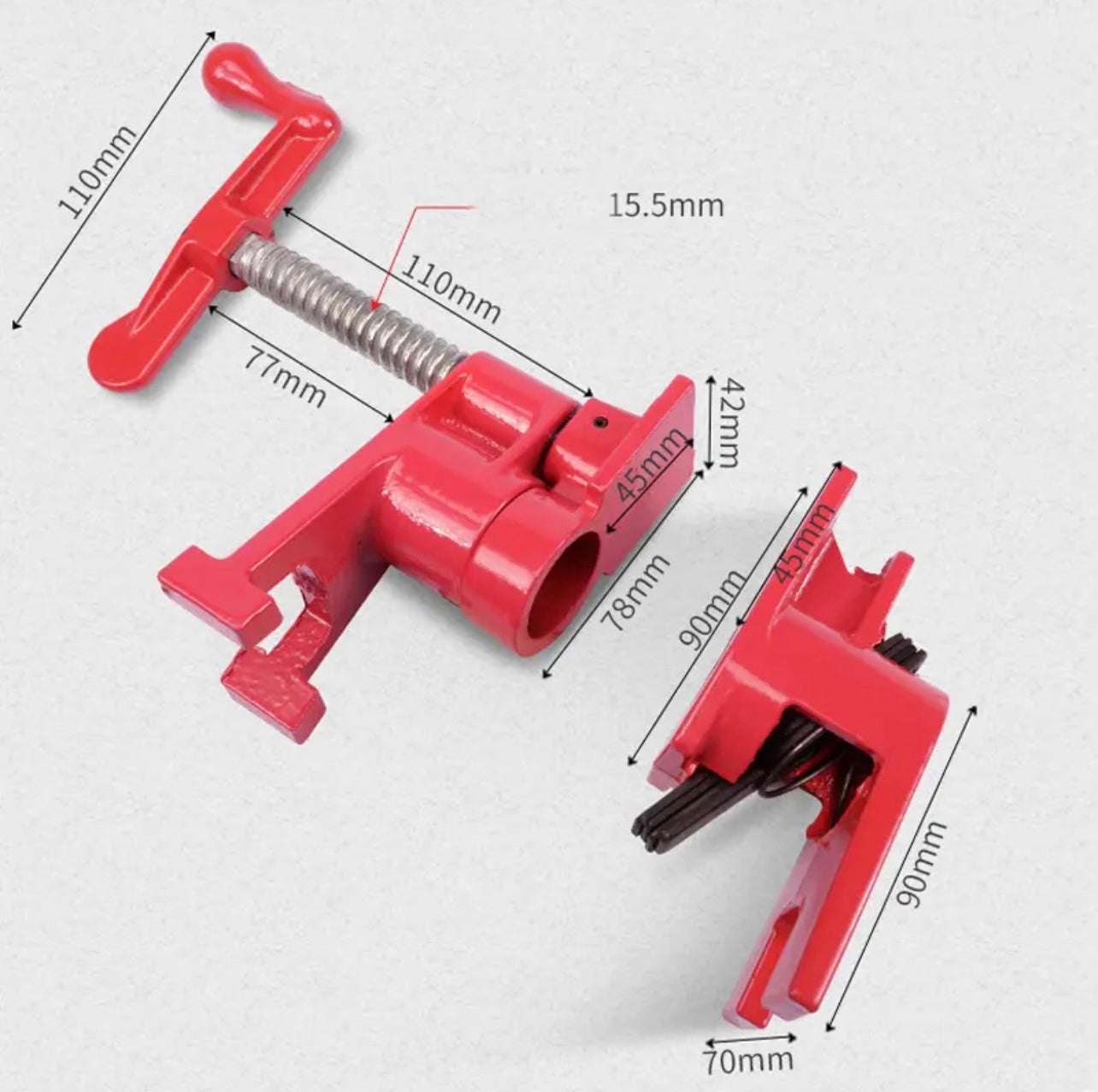 Heavy Duty Wood 3/4 Pipe Clamp – Strong Grip for DIY & Carpentry