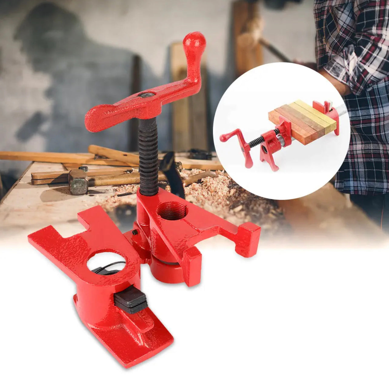Heavy Duty Wood 3/4 Pipe Clamp – Strong Grip for DIY & Carpentry