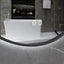 GENOA Round Mirror With LED Back Light & Black Aliminium Slim Frame