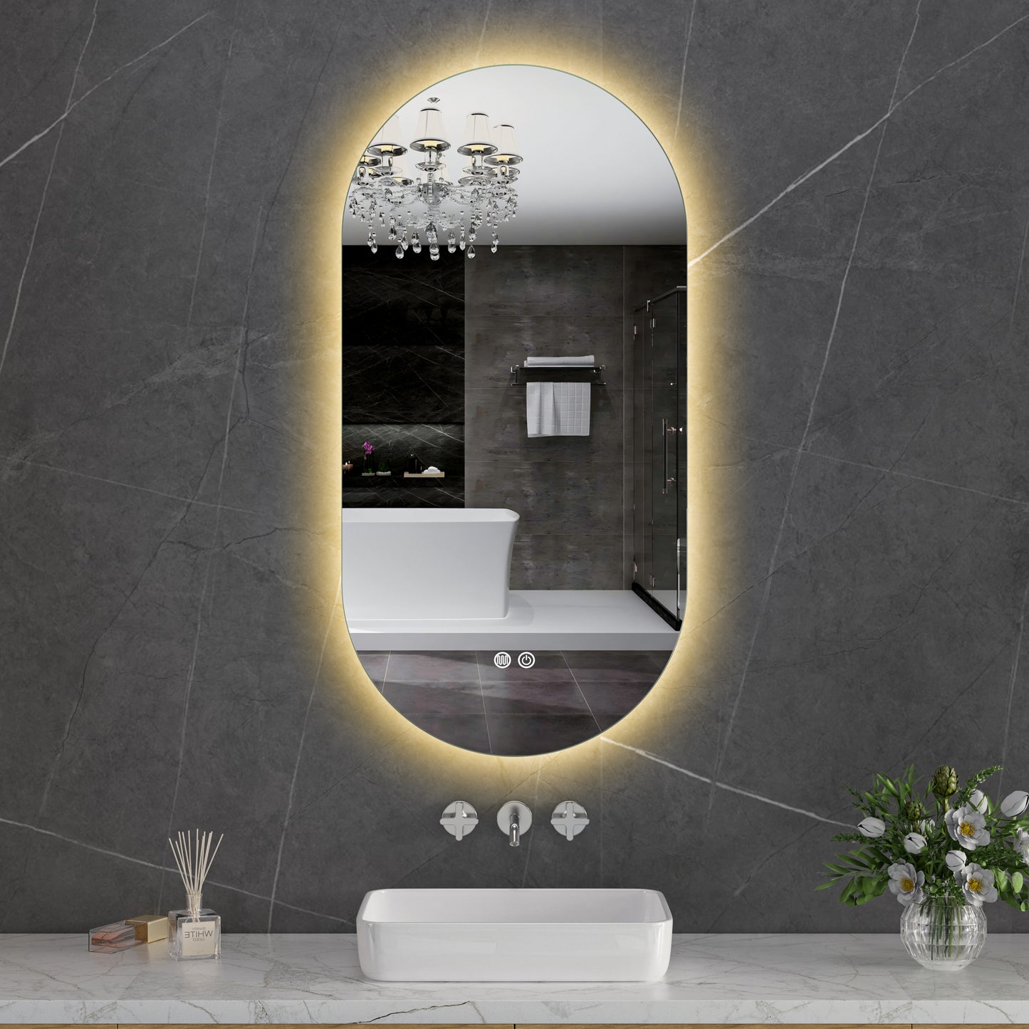 FOLIGNO Mirror With LED Backlight 100 x 60 cm