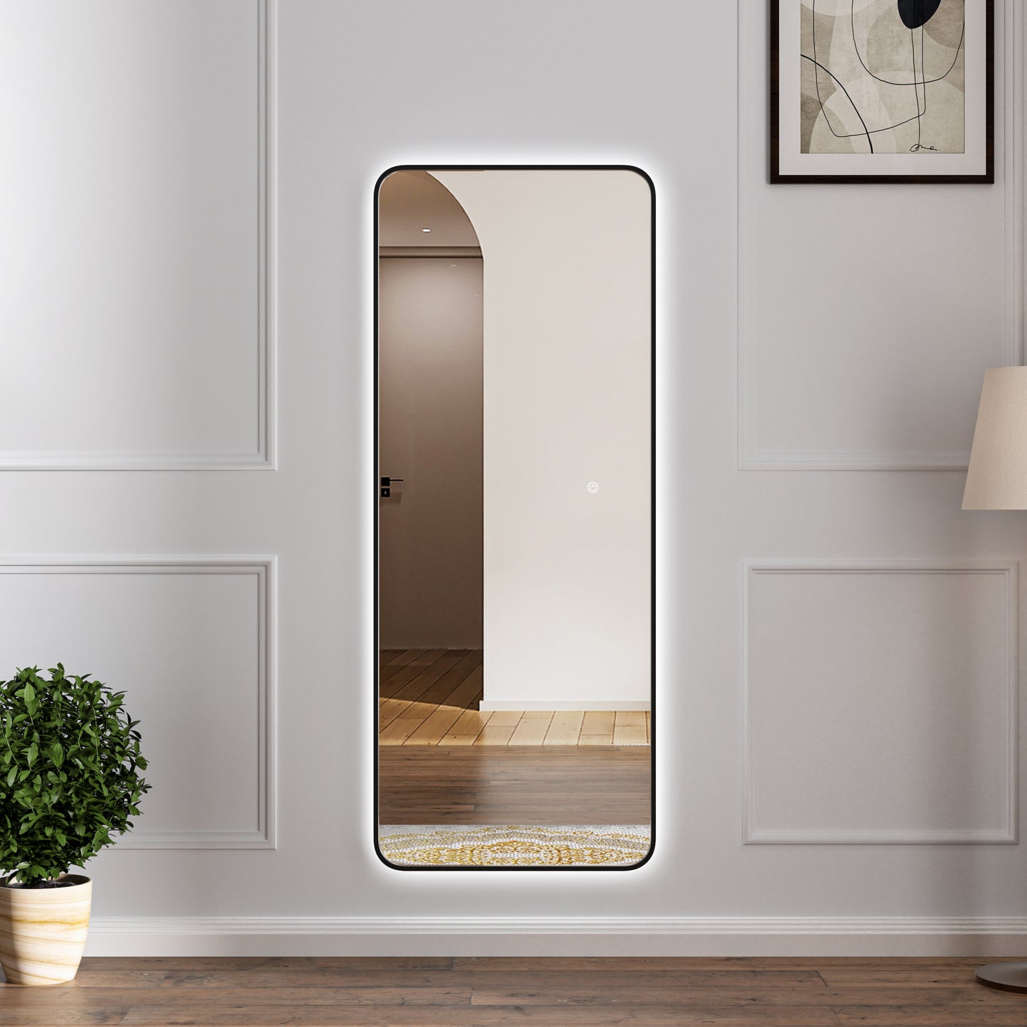 PORTICI Mirror With LED Back Light 140 x 50 cm