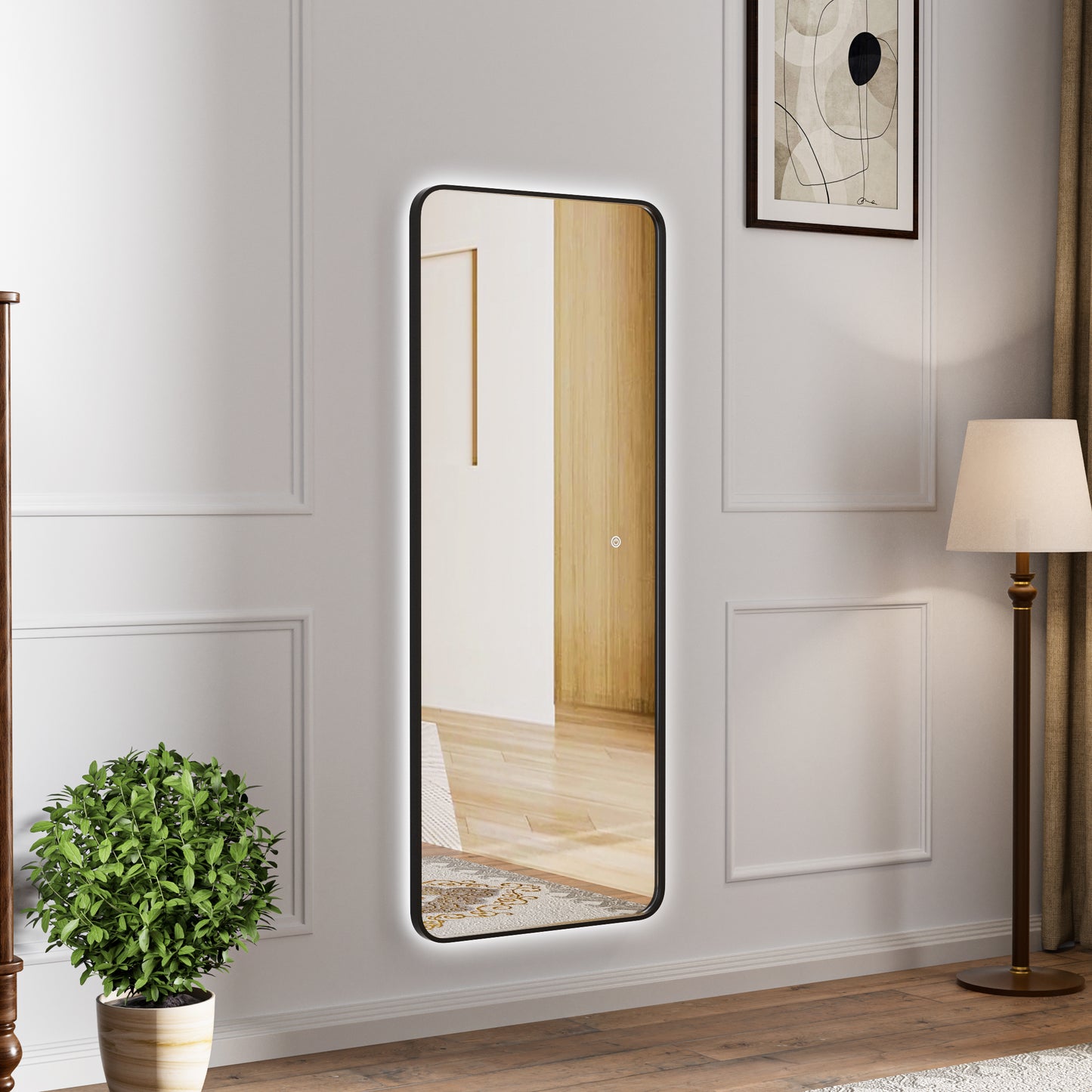 PORTICI Mirror With LED Back Light 140 x 50 cm